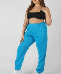 Public Desire UK Curve 90'S Joggers Ai Blue KAIIA CLOTHING
