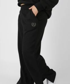 Public Desire UK Curve Kaiia Tonal Embroidered Joggers Black KAIIA CLOTHING