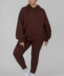 Public Desire UK Curve Thick Waistband Ribbed Leggings Coffee KAIIA CLOTHING