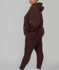 Public Desire UK Curve Thick Waistband Ribbed Leggings Coffee KAIIA CLOTHING