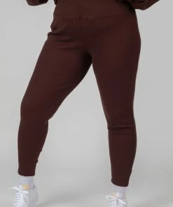 Public Desire UK Curve Thick Waistband Ribbed Leggings Coffee KAIIA CLOTHING