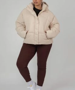 Public Desire UK Curve Ultimate Puffer Ecru