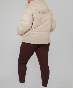 Public Desire UK Curve Ultimate Puffer Ecru