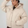 Public Desire UK Curve Ultimate Puffer Ecru
