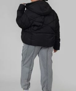 Public Desire UK Curve Ultimate Puffer Black