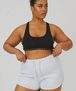 Public Desire UK KAIIA CLOTHING Curve Booty Short Oatmeal Marl