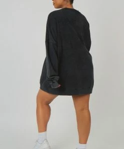 Public Desire UK Curve Longline Copenhagen Sweat Acid Wash KAIIA CLOTHING