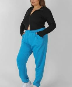 Public Desire UK Curve Double Ended Zip Rib Top Black