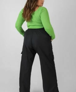 Public Desire UK Curve Long Sleeve Square Neck Crop Top Green KAIIA CLOTHING