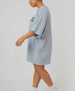 Public Desire UK KAIIA CLOTHING Curve Montreux T Shirt Dress Grey