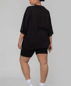 Public Desire UK KAIIA CLOTHING Curve Vintage Boxy T-Shirt Black