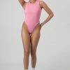Public Desire UK Racer Back Bodysuit Pink KAIIA CLOTHING