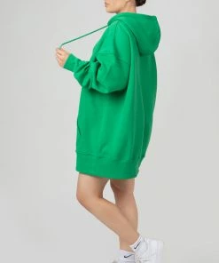 Public Desire UK Oversized Sweat Hoodie Green KAIIA CLOTHING