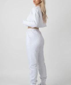 Public Desire UK KAIIA CLOTHING 90S Oversized Joggers Oatmeal Marl