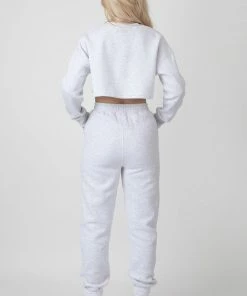 Public Desire UK KAIIA CLOTHING 90S Oversized Joggers Oatmeal Marl