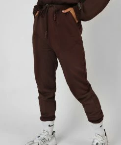 Public Desire UK Oversized Fit Seam Front 90S Joggers Chocolate KAIIA CLOTHING