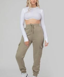 Public Desire UK Cargo Joggers Elm