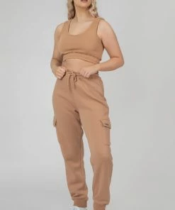 Public Desire UK Cargo Joggers Biscuit KAIIA CLOTHING