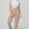 Public Desire UK Cargo Joggers Light Taupe KAIIA CLOTHING