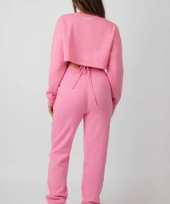Public Desire UK Oversized Fit Strappy 90S Joggers Pink