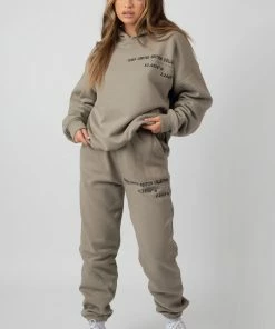 Public Desire UK Oversized Fit Printed Joggers Elm KAIIA CLOTHING