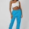 Public Desire UK 90's Oversized Joggers AI Blue KAIIA CLOTHING
