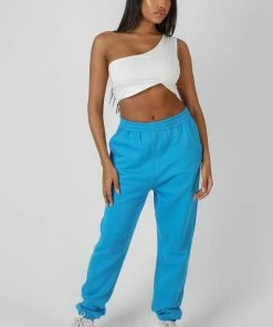 Public Desire UK 90's Oversized Joggers AI Blue KAIIA CLOTHING