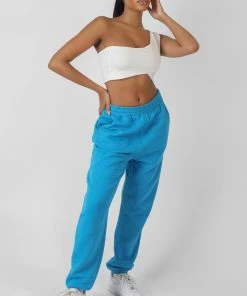 Public Desire UK 90's Oversized Joggers AI Blue KAIIA CLOTHING