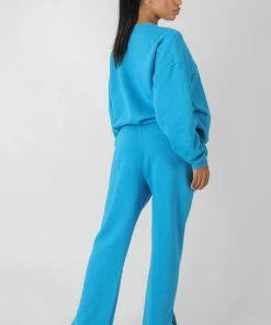 Public Desire UK KAIIA CLOTHING Kaiia Tonal Embroidered Joggers Blue