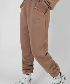 Public Desire UK KAIIA CLOTHING Embroidered 90'S Joggers Frappe