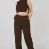 Public Desire UK KAIIA CLOTHING Tie Side Roll Neck Crop Top