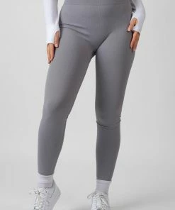 Public Desire UK KAIIA CLOTHING Kaiia Premium Rib Seamless Leggings Grey