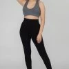 Public Desire UK Rib Stirrup Legging Black KAIIA CLOTHING