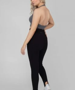Public Desire UK Rib Stirrup Legging Black KAIIA CLOTHING