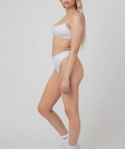 Public Desire UK Kaiia Elastic Squareneck Bra Grey Marl KAIIA CLOTHING