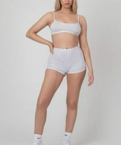 Public Desire UK Kaiia Elastic Girl Boxer Grey Marl KAIIA CLOTHING