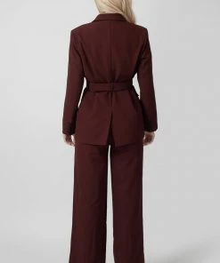 Public Desire UK Belted Boxy Blazer Port KAIIA CLOTHING