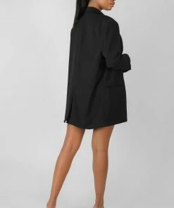 Public Desire UK Longline Blazer Black KAIIA CLOTHING