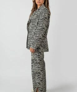 Public Desire UK Oversized Relaxed Blazer Zebra