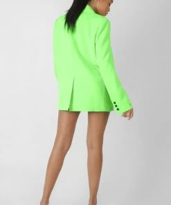 Public Desire UK Oversized Masculine Blazer Jacket Green