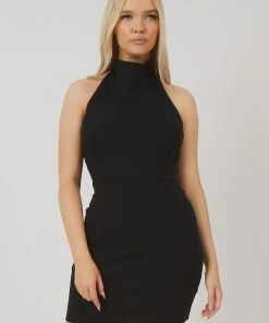 Public Desire UK High Neck Backless Dress KAIIA CLOTHING