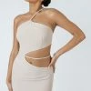 Public Desire UK KAIIA CLOTHING Asymmetric Cutout Waist Strappy Mini Dress