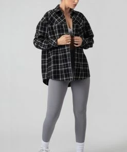 Public Desire UK KAIIA CLOTHING Check Shirt Black