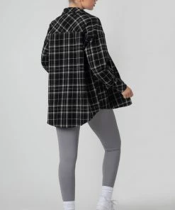 Public Desire UK KAIIA CLOTHING Check Shirt Black