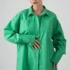 Public Desire UK Oversized Poplin Shirt Dress Green KAIIA CLOTHING