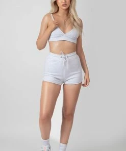 Public Desire UK Booty Short Oatmeal Marl
