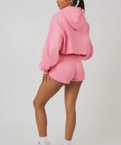 Public Desire UK Oversized Super Cropped Hoody Pink KAIIA CLOTHING