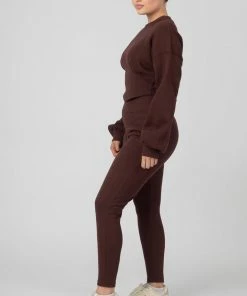 Public Desire UK Corset Detail Sweat Chocolate