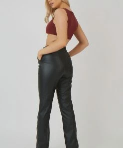 Public Desire UK Underbust Detail Crop Top Port