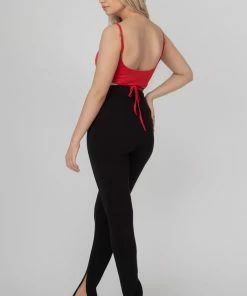 Public Desire UK Strappy Tie Cropped Bralet Red